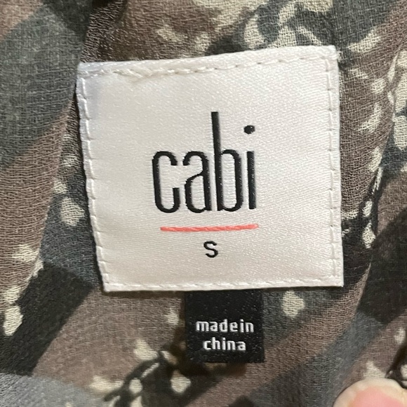 Cabi Graph Blouse  Ruffle Collar Sleeveless Blouse Size Small - Picture 11 of 14